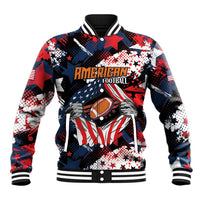 Custom American Football Grunge Baseball Jacket Special Version - Wonder Print Shop