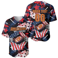 Custom American Football Grunge Baseball Jersey Special Version - Wonder Print Shop