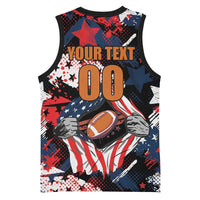 Custom American Football Grunge Basketball Jersey Special Version - Wonder Print Shop