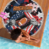 American Football Grunge Beach Blanket Special Version - Wonder Print Shop