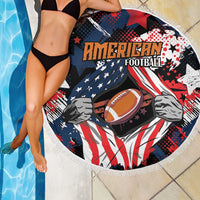 American Football Grunge Beach Blanket Special Version - Wonder Print Shop