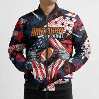 Custom American Football Grunge Bomber Puffer Jacket Special Version - Wonder Print Shop