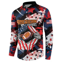 Custom American Football Grunge Button Sweatshirt Special Version - Wonder Print Shop