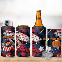 Custom American Football Grunge 4 in 1 Can Cooler Tumbler Special Version - Wonder Print Shop