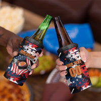 Custom American Football Grunge 4 in 1 Can Cooler Tumbler Special Version - Wonder Print Shop