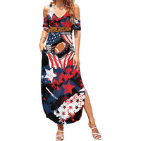 Custom American Football Grunge Family Matching Summer Maxi Dress and Hawaiian Shirt Special Version - Wonder Print Shop