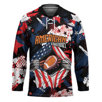 Custom American Football Grunge Hockey Jersey Special Version - Wonder Print Shop