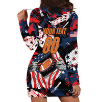 Custom American Football Grunge Hoodie Dress Special Version - Wonder Print Shop