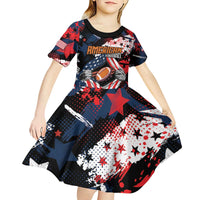 Custom American Football Grunge Kid Short Sleeve Dress Special Version - Wonder Print Shop