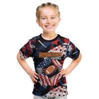 Custom American Football Grunge Kid T Shirt Special Version - Wonder Print Shop