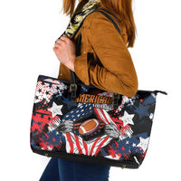 American Football Grunge Leather Tote Bag Special Version - Wonder Print Shop