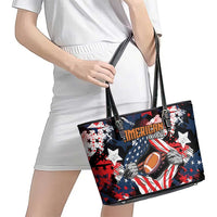 American Football Grunge Leather Tote Bag Special Version - Wonder Print Shop