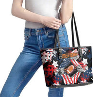 American Football Grunge Leather Tote Bag Special Version - Wonder Print Shop