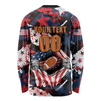 Custom American Football Grunge Long Sleeve Shirt Special Version - Wonder Print Shop