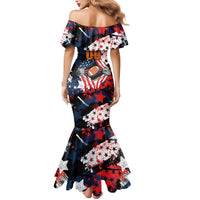 Custom American Football Grunge Mermaid Dress Special Version - Wonder Print Shop