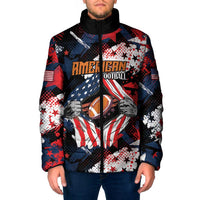 Custom American Football Grunge Padded Jacket Special Version - Wonder Print Shop