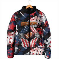 Custom American Football Grunge Padded Jacket Special Version - Wonder Print Shop
