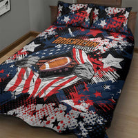 American Football Grunge Quilt Bed Set Special Version - Wonder Print Shop