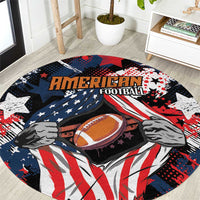 American Football Grunge Round Carpet Special Version - Wonder Print Shop