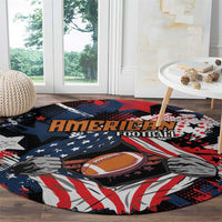 American Football Grunge Round Carpet Special Version - Wonder Print Shop
