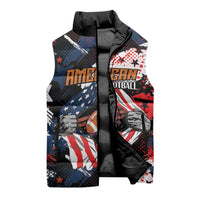 Custom American Football Grunge Sleeveless Puffer Jacket Special Version - Wonder Print Shop