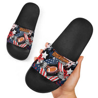 American Football Grunge Slide Sandals Special Version - Wonder Print Shop