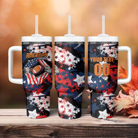 Custom American Football Grunge Tumbler With Handle Special Version - Wonder Print Shop