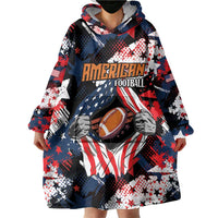 Custom American Football Grunge Wearable Blanket Hoodie Special Version - Wonder Print Shop