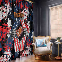 American Football Grunge Window Curtain Special Version - Wonder Print Shop