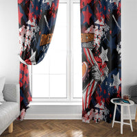 American Football Grunge Window Curtain Special Version - Wonder Print Shop
