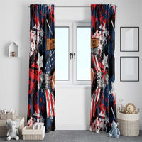 American Football Grunge Window Curtain Special Version - Wonder Print Shop