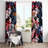 American Football Grunge Window Curtain Special Version - Wonder Print Shop