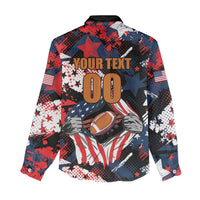 Custom American Football Grunge Women Casual Shirt Special Version - Wonder Print Shop