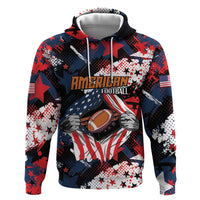 Custom American Football Grunge Zip Hoodie Special Version - Wonder Print Shop
