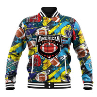 Custom American Football Graffiti Baseball Jacket Unique Style - Wonder Print Shop