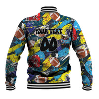 Custom American Football Graffiti Baseball Jacket Unique Style - Wonder Print Shop