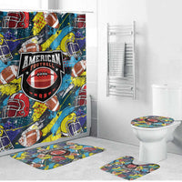 American Football Graffiti Bathroom Set Unique Style - Wonder Print Shop