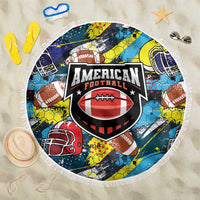 American Football Graffiti Beach Blanket Unique Style - Wonder Print Shop
