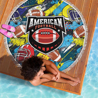 American Football Graffiti Beach Blanket Unique Style - Wonder Print Shop