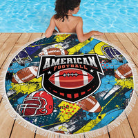 American Football Graffiti Beach Blanket Unique Style - Wonder Print Shop