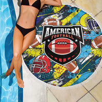 American Football Graffiti Beach Blanket Unique Style - Wonder Print Shop