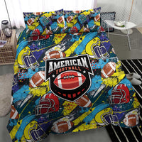 American Football Graffiti Bedding Set Unique Style - Wonder Print Shop