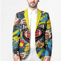 Custom American Football Graffiti Blazer Unique Style - Wonder Print Shop