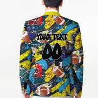 Custom American Football Graffiti Blazer Unique Style - Wonder Print Shop