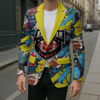 Custom American Football Graffiti Blazer Unique Style - Wonder Print Shop