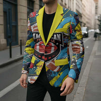 Custom American Football Graffiti Blazer Unique Style - Wonder Print Shop