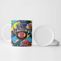 Custom American Football Graffiti Ceramic Mug Unique Style - Wonder Print Shop