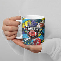 Custom American Football Graffiti Ceramic Mug Unique Style - Wonder Print Shop