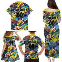 Custom American Football Graffiti Family Matching Puletasi and Hawaiian Shirt Unique Style - Wonder Print Shop