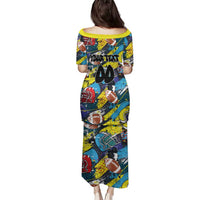 Custom American Football Graffiti Family Matching Puletasi and Hawaiian Shirt Unique Style - Wonder Print Shop